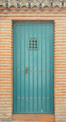 blue front door in Portugal