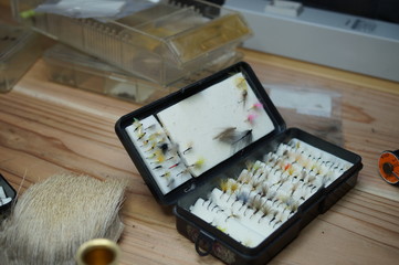 Fishing hooks used for mountain stream fishing