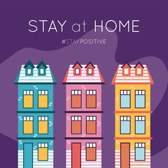 Fototapeta premium stay at home message for covid19