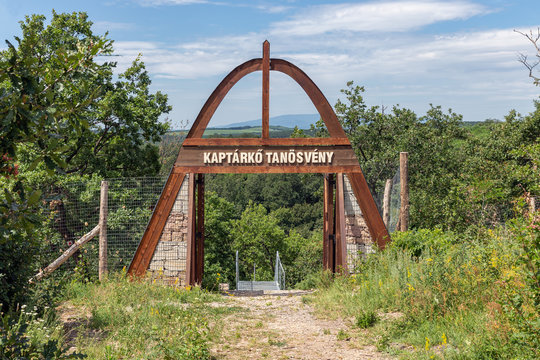 Entrance to beehive stones or beehive rocks near Szomolya, Hungary