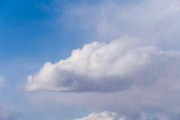 Blue sky with clouds and sun texture