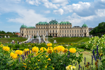 Fototapeta na wymiar Belvedere Palace in Vienna Wien, Austria.