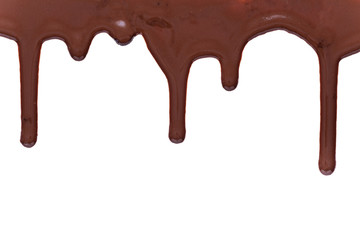 chocolate smudges on white background, art confectionery texture