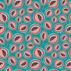 Square, seamless pattern, leaf pattern. Background for site or blog, textiles, packaging, interior drawing, wallpaper