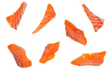 salmon slices.