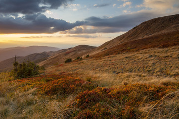 sunset in the bieszczady mountains © uranos1980