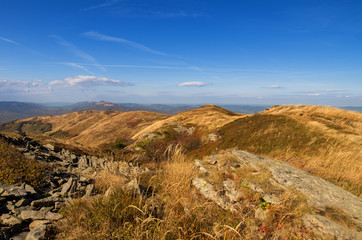 landscape in the Bieszczady mountains