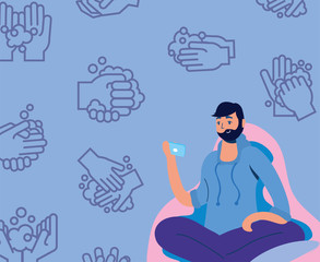 wash hands message for covid19