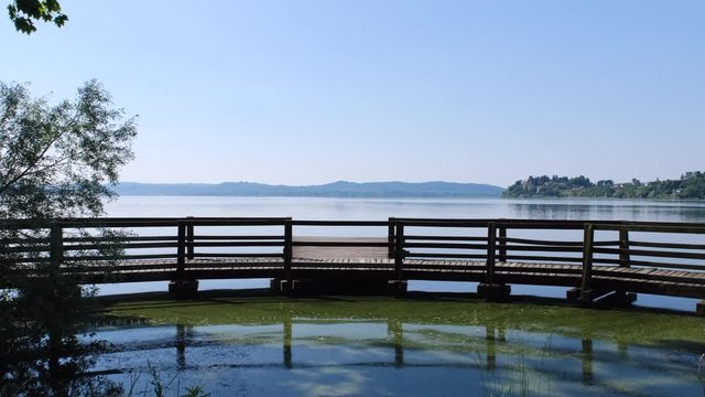 Varese Lake. In the area of Gavirate and Comerio. Italy