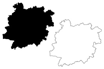 Lot-et-Garonne Department (France, French Republic, Nouvelle-Aquitaine region) map vector illustration, scribble sketch Lot et Garonne map