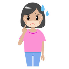 マスク日焼けの女性 5