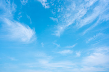Blue sky and white clouds background on daytime