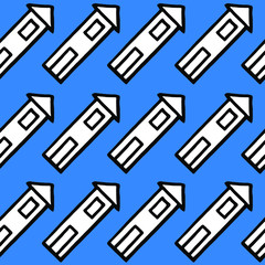 Abstract geometric monochrome houses in simple minimalistic style on deep blue background. For decoration and design interiors and children’s goods. Stock hand drawn vector illustration