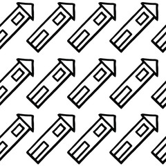 Simple doodle pint with cute white homes. Hand drawn houses are located in chaotic style. Seamless pattern for graphic design and children&rsquo;s goods.Vector illustration. Isolated on white background