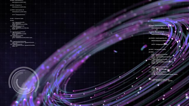 3D Digital orbit in space. Smart IOT online wireless artificial intelligence network connection futuristic technology and AI cloud data smart automation technology concept