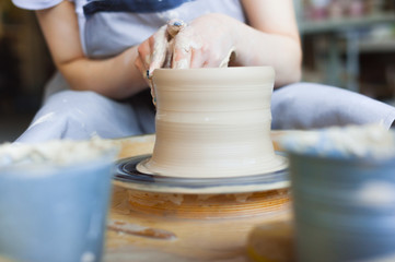 Potter covert surveillance concept. Horizontal frame.