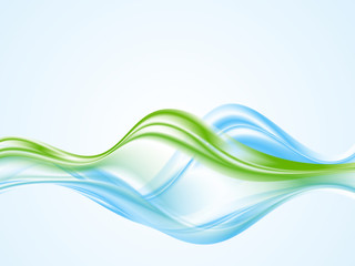 Transparent swoosh abstract wave background, abstract concept. Vector illustration