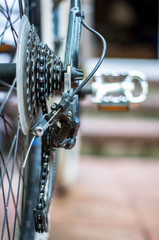 Fototapeta premium chain and bicycle changes