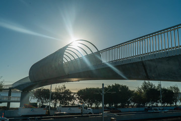 An overpass bridge  - obrazy, fototapety, plakaty
