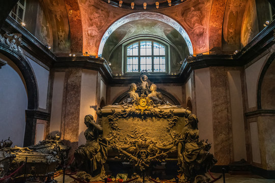 Imperial Burial Vault (Imperial Crypt) In Vienna Wien, Austria.