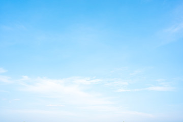 Blue sky and cloud on summer daytime, abstract wallpaper background of sky atmosphere, cloudy clear and bright beauty space outdoor nature, high view scenic landscape on summer season weather climate