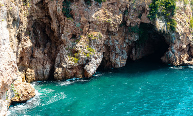 Sea cave in the center of Antalya, near the Old City Marina. 