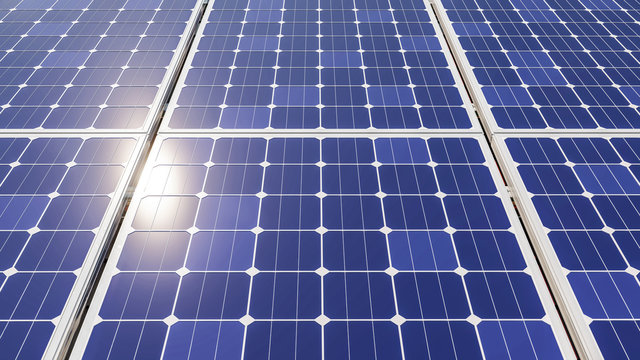House with Solar Panel on roof