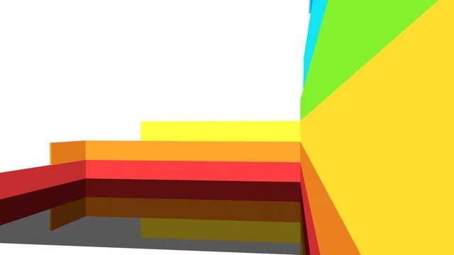 3d rendering of a rainbow strips isolated on for a teaser or revealer