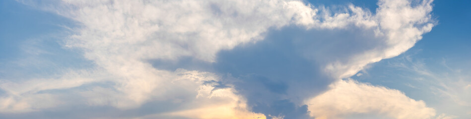 Obraz premium Blue sky and white clouds on summer season