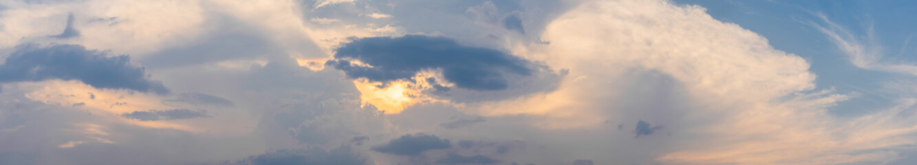 Blue sky and white clouds on summer season