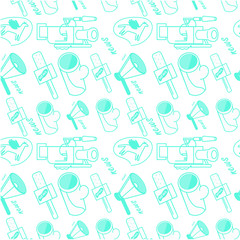 Seamless pattern news vector Illustration , media, fake news. Wrapping paper, textile, background fill