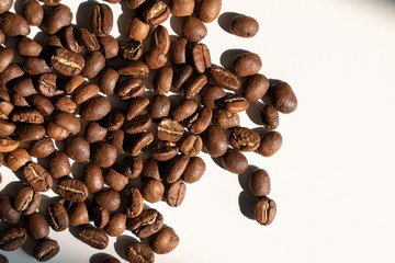 Coffee bean with grinder on white table