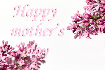 Lilac flowers mother's day greeting