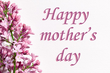 Lilac flowers mother's day greeting