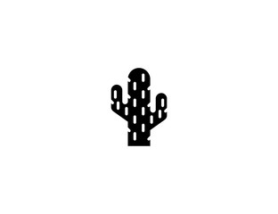 Cactus vector flat icon. Isolated desert cactus plant emoji illustration