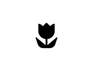 Tulip vector flat icon. Isolated tulip flower emoji illustration