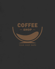 coffee shop logo design. vector illustration