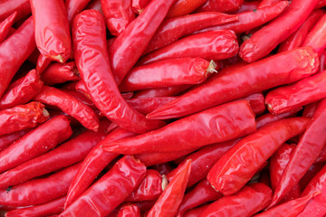 close up red chili peppers