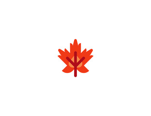 Maple Leaf vector flat icon. Isolated Canada, Canadian Maple Leaf emoji illustration