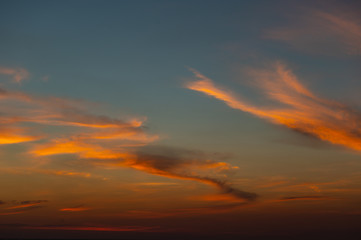 Colorful nice sky of sunset.