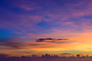 Colorful nice sky of sunset.