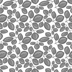 Square, seamless pattern, leaf pattern. Background for site or blog, textiles, packaging, interior drawing, wallpaper