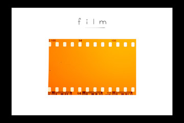 (35 mm.) Negative film frame.With white space.