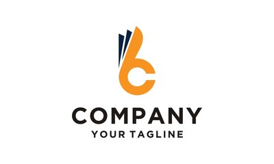 Simple Minimalist Letter b and c logo design