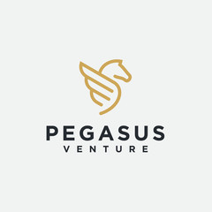 Pegasus logo. Pegasus Head icon
