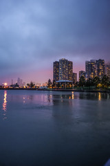 Blue hour on the lake