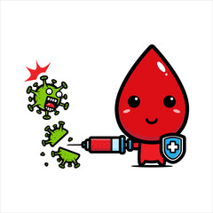 blood vector design against corona virus