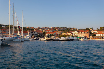 Fototapeta na wymiar Port in Kaprije Island, Croatia