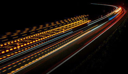 lights of cars with night