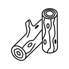 wood log icon design, flat style trendy collection
